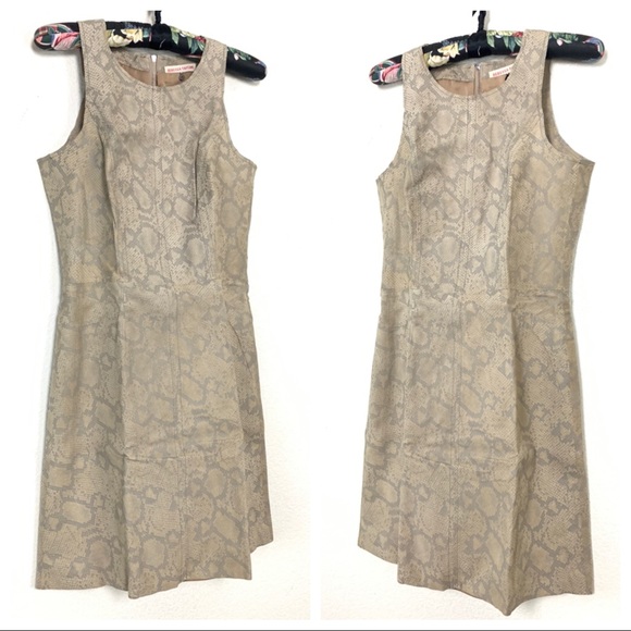 Rebecca Taylor Leather Snake Print Dress #152-971 - Picture 3 of 8